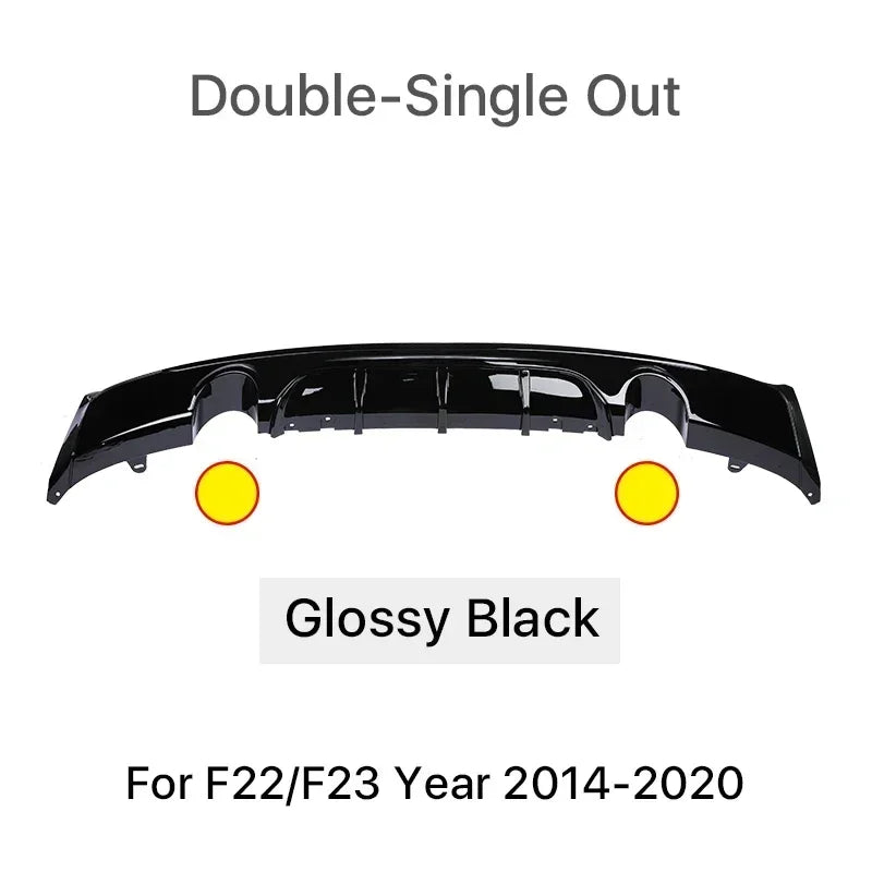 M Sport M Tech Rear Diffuser Bumper Carbon Fiber Body Kit MP Diffusor Spoiler Lip For BMW 2 Series F22 F23 2014-2020 Replacement