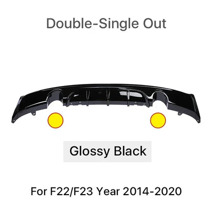 M Sport M Tech Rear Diffuser Bumper Carbon Fiber Body Kit MP Diffusor Spoiler Lip For BMW 2 Series F22 F23 2014-2020 Replacement
