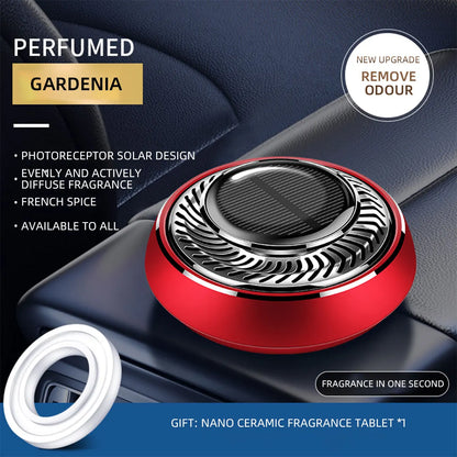 1pcs Solar Aromatherapy Car Interior Air Freshener Center Console Decoration Rotatable Rotation Fragrance Ornament Air Freshener