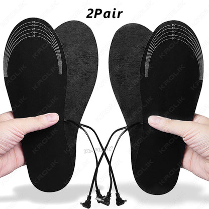 UPAKME USB Heated Insoles Electric Foot Warmers for Winter Outdoor Sports Indoor Office Sedentary Thermal Insoles