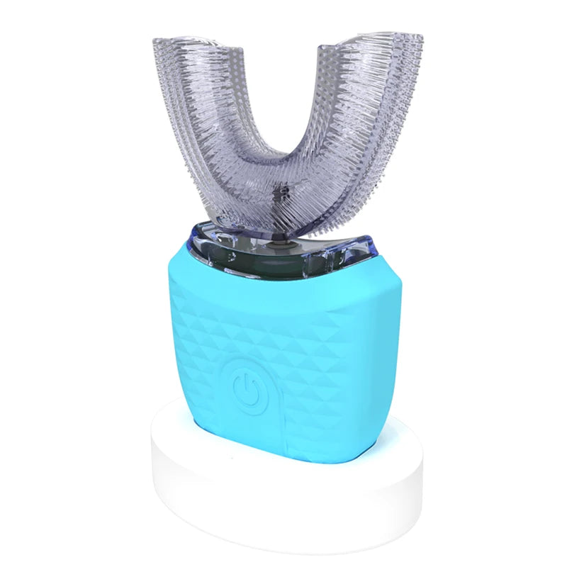 360 Degrees Automatic Sonic Electric Toothbrush Rechargeable USB Intelligent Teeth Brush Tooth Whitening Blue Light Adult