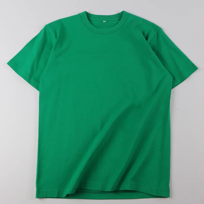Bornladies 2025 Women's Summer 100% Cotton T-shirt Bottoming Basic Fashionable Solid Lady Short Sleeve Loose Tops Shirts