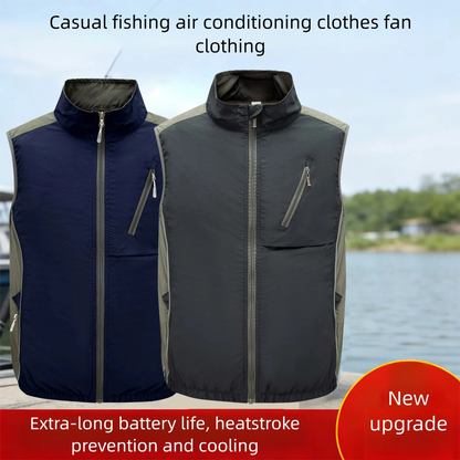 Summer USB Refrigeration Air Conditioning Clothes Men's Outdoor Cooling Fishing Vest Outdoor High-temperature Resistant Workwear