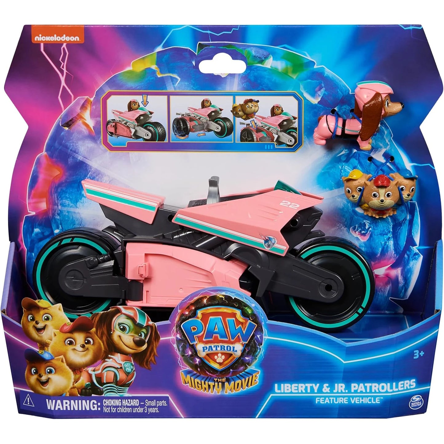 100% Original Paw Patrol Mighty Movie Liberty & Poms JR. Patrollers Rescue Figures Action Figure Birthday Christmas Gift