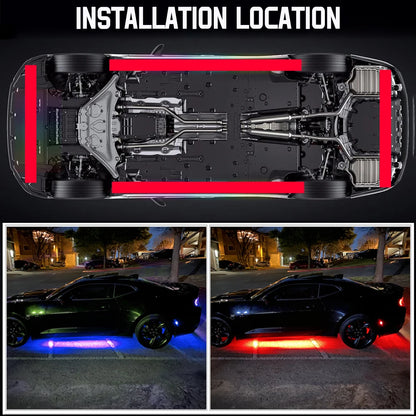 Waterproof Flexible LED Strip Light RGB Underbody Neon Light Auto Decorative Atmosphere Lamp