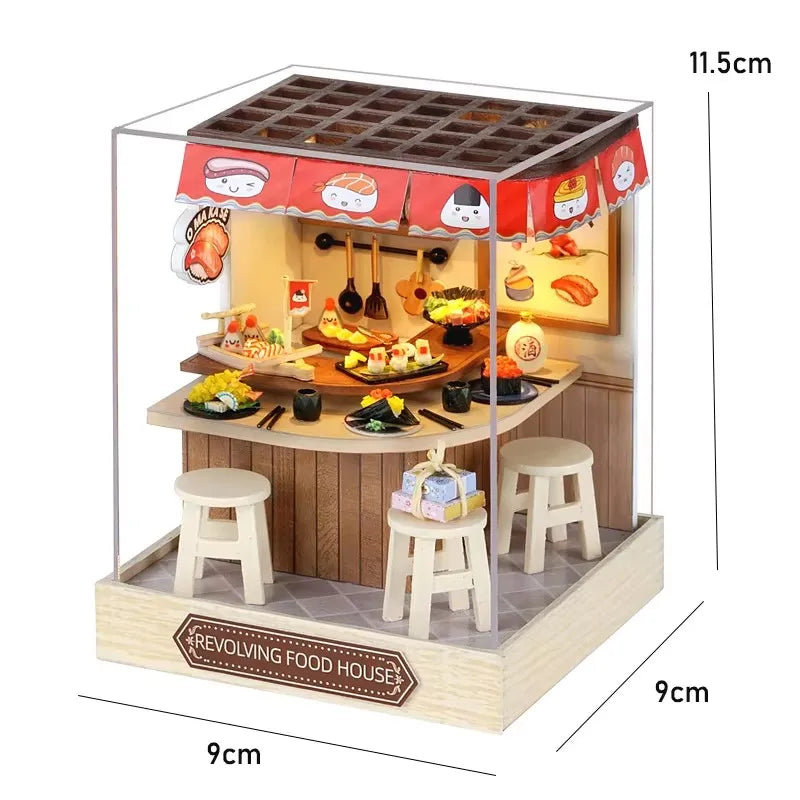 Miniature Dollhouse Set 3D Puzzle Assembly Model DIY Handmade Sets Bedroom Decoration Crafts Toys For Christmas Birthday Gifts