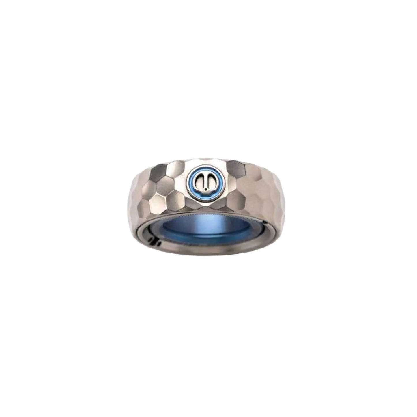 LAUTIE Titanium Blue Mechanic-Thorns Fidget Ring, Spy Wars Series Adjustable Magnetic Settings Magnetic Fidget Toy