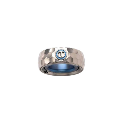 LAUTIE Titanium Blue Mechanic-Thorns Fidget Ring, Spy Wars Series Adjustable Magnetic Settings Magnetic Fidget Toy