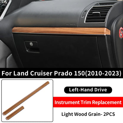 For Toyota 2010-2023 Land Cruiser Prado 150 LC150 Wood Grain Door Handle Armrest Interior Upgrade Accessories Replacement Parts
