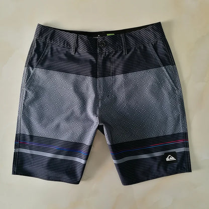 Men's Fashion Casual Printed Sporty Short Pants Five-Quarter Length Straight Fit Versatile Lightweight mid Waist Shorts