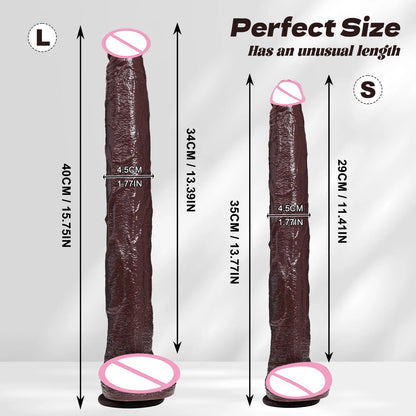 ealistic Long dildo Black Anal Plug with Suction Cup Long Penis Butt Plug Sex Toy for men Women Phallus Anal Dilator Stimulatio
