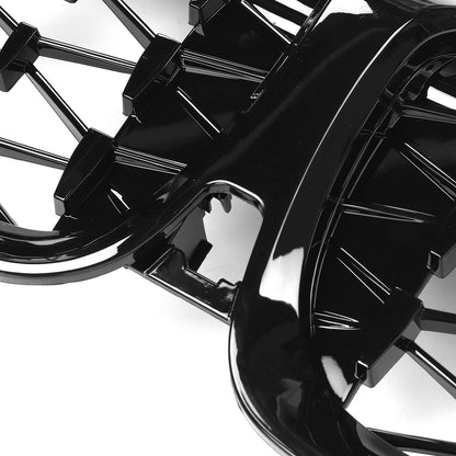 Diamond Style Front Kidney Grill Grille Gloss Black For BMW 3 Series G20 G21 2019-2020 Meteor Diamond Grille 51138072085