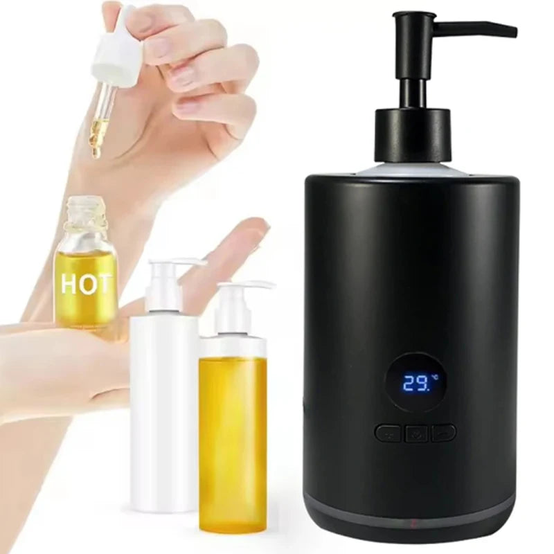 NEW LED 2 Heat Modes Bottle Massage Oil Heater Adjustable Multifunction Lotion Cream Heater Portable Quick Heating for Salon Spa