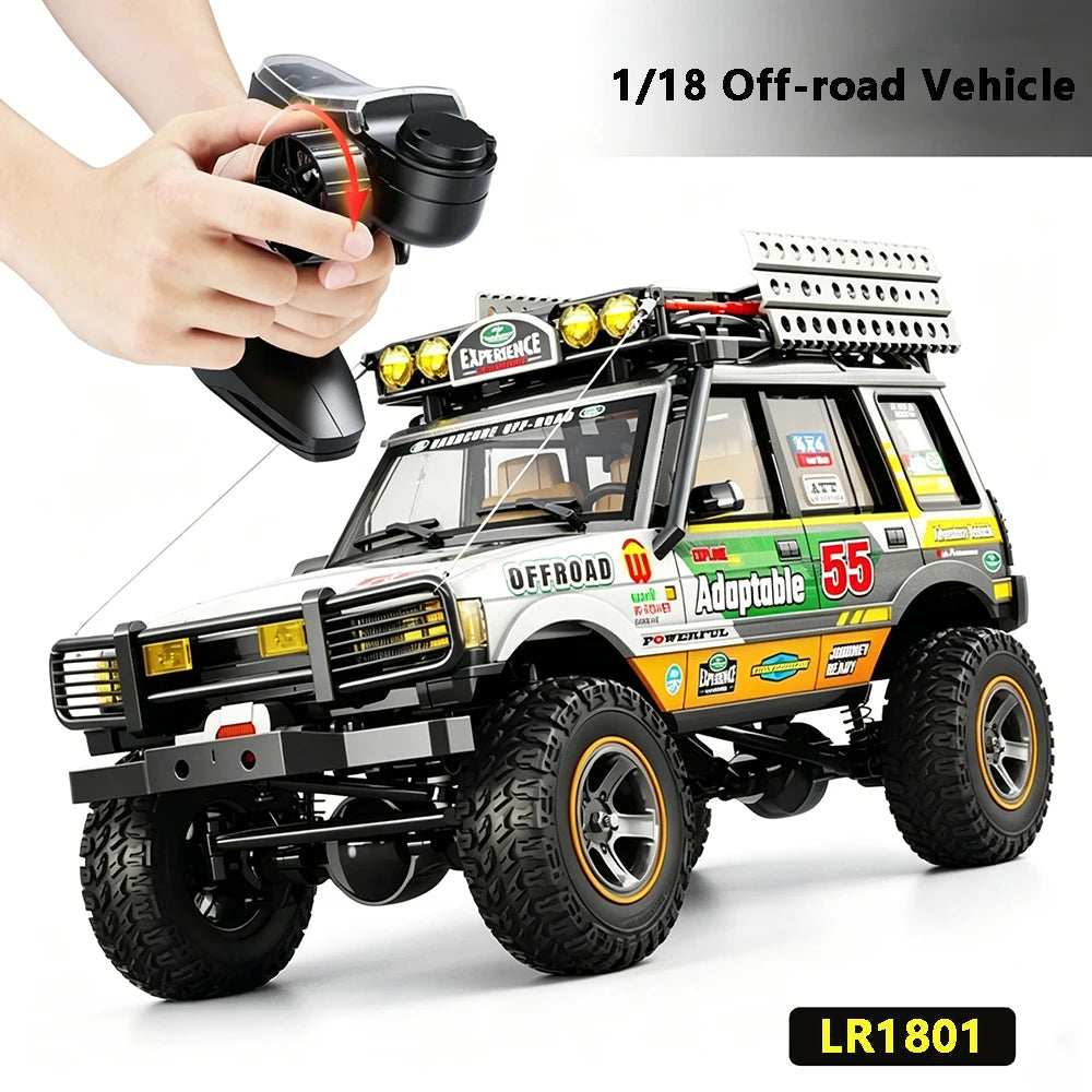 1/18 Full-Size LR1801 Professional Remote Control Car 2.4 GFour-Wheel Drive Simulated Off-Road Climbing Car Model Outdoor Toy