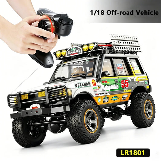 1/18 Full-Size LR1801 Professional Remote Control Car 2.4 GFour-Wheel Drive Simulated Off-Road Climbing Car Model Outdoor Toy