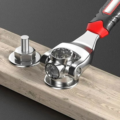 52 in 1 Tools Socket Works Universal Ratchet Spline Bolts Sleeve Rotation Hand Tools 360 Degree Multipurpose Tiger Wrench Tools