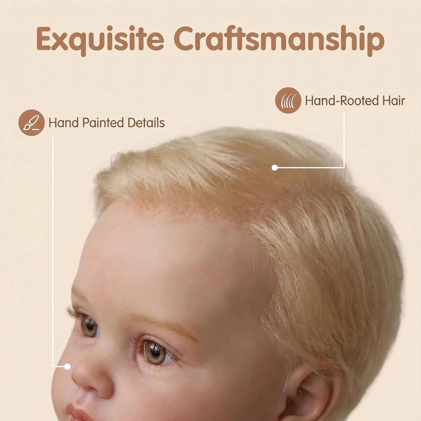 NPK Toddler Pippa Doll 66cm Lifelike Soft Touch 3D Skin Art Doll Already Painted Finished Huge Baby Size Popular Collectible