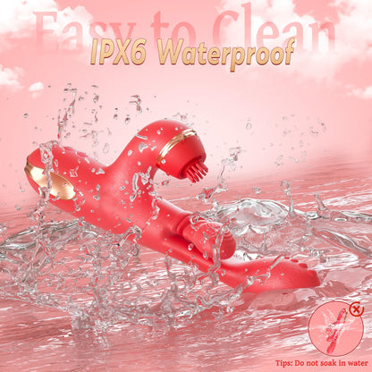 5 IN 1 Tapping Thrusting Dildo Vibrator for Women G Spot Vibrator Clitoris Clit Stimulator Female Masturbator Adult Sex Toys