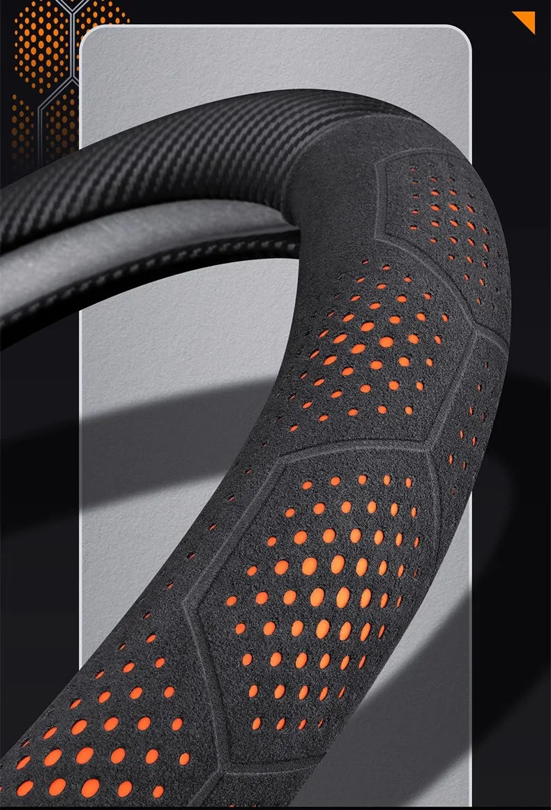 Chery Tiggo 3 4 5 7 7Pro 7 8 Plus Arrizo 7 GX 5x EQ7 Fulwin 2 A3 A5 Carbon fiber Suede Car Steering Wheel Cover Auto Accessories
