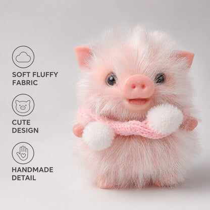 4Inch Silicone Piglet Soft Cute Mini Realistic Animals with Accessories Lifelike Reborn Newborn Pig Doll Decompression Toy Gift