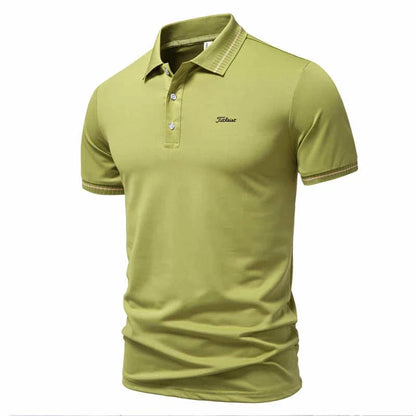 2026 New Mens Short Sleeve T Shirt Sports Tennis Polo Shirt Summer Oversized Breathable Shirts Button Moisture-Wicking Streetwea