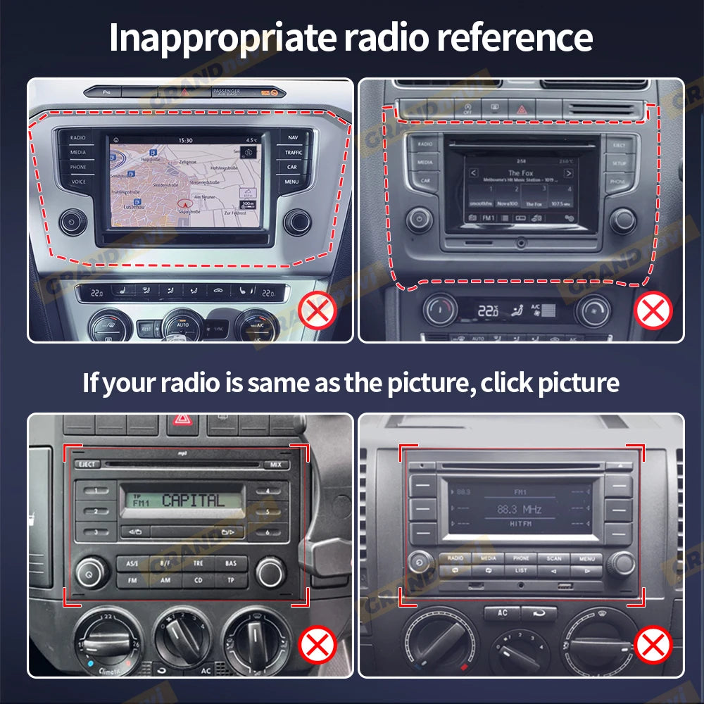 GRANDnavi Android13 Car Radio GPS For VW Volkswagen Skoda Octavia Golf 5 6 Touran Passat B6 Polo Jetta 2Din Multimedia Player