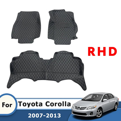 RHD Car Floor Mats For Toyota Corolla X 10th E140 E150 2007 2008 2009 2010 2011 2012 2013 Carpet Rug Auto Interior Accessories