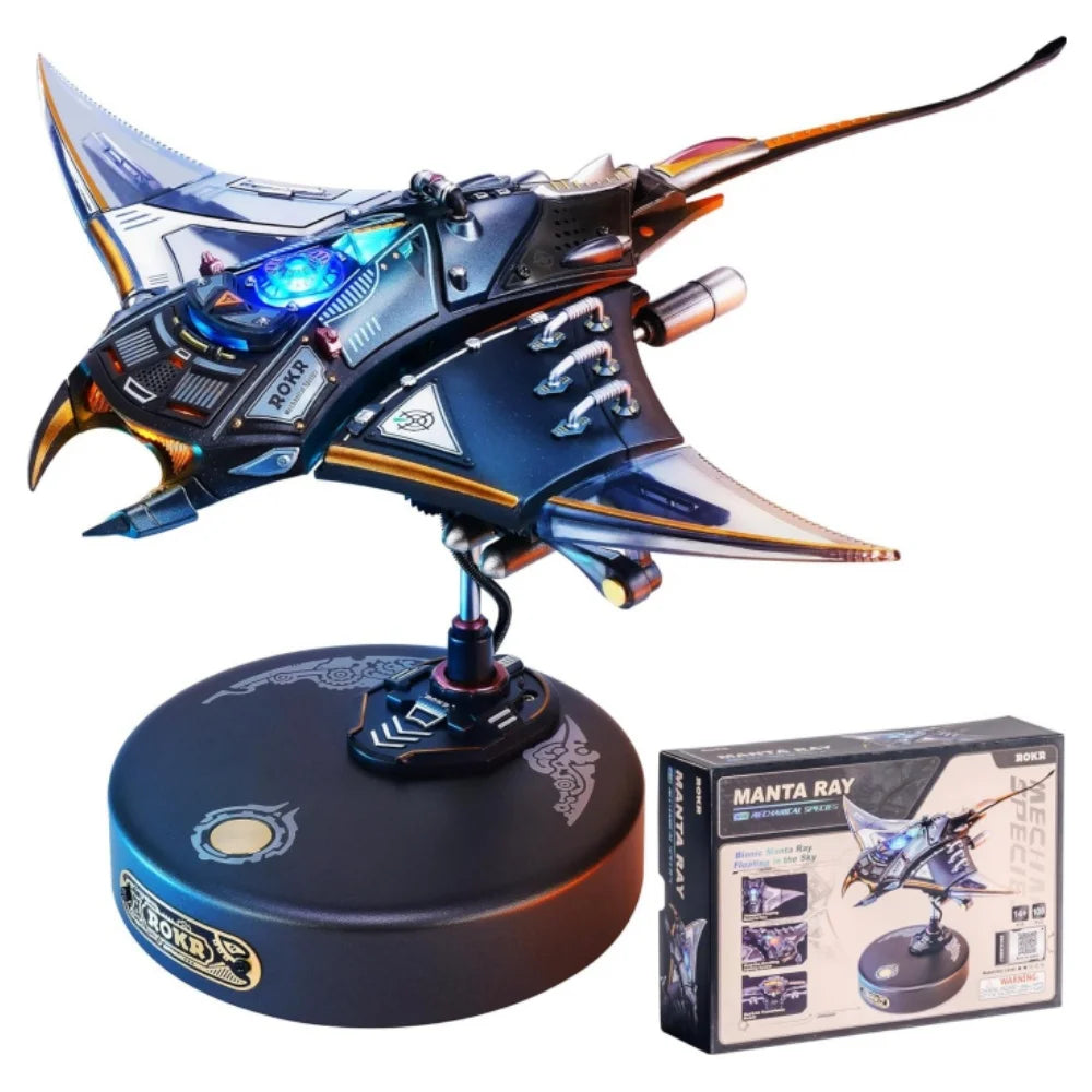 Robotime Manta Ray Mechanical Plastic Model Kits For Adults to Build 3D Puzzle Decoration Gift Idea For Toy Collectors Men
