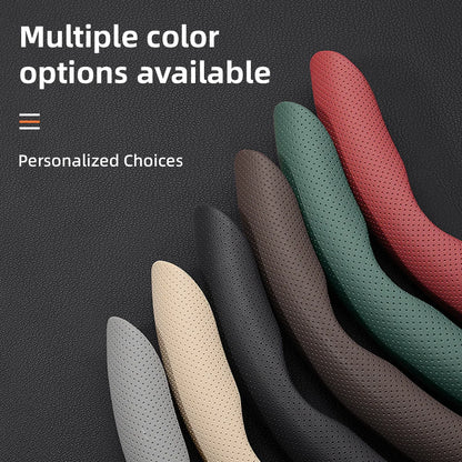 Suitable for Leapmotor Breathable Leather Steering Wheel Cover with Segmented Quick-Release Design, Non-Slip and Durable, for Models T03 C10 B10 B05 B03X C16 C11 C01, Etc., in Black, Bright Red, and Green