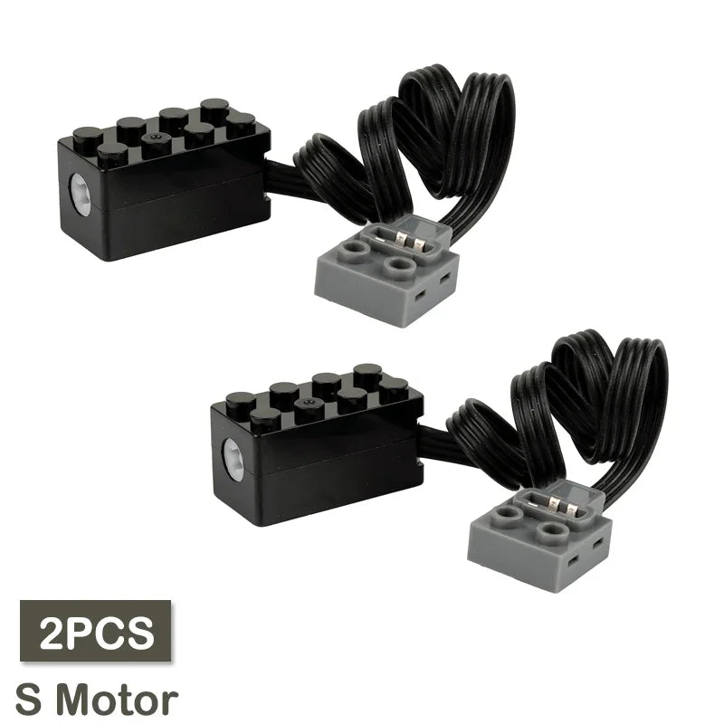 2PCS/Set S Drive Motor MOC Technology Bricks Parts Power Functions Modified Micro Motor DIY Toys Model Building Blocks Accessory