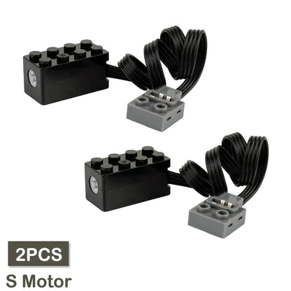 2PCS/Set S Drive Motor MOC Technology Bricks Parts Power Functions Modified Micro Motor DIY Toys Model Building Blocks Accessory