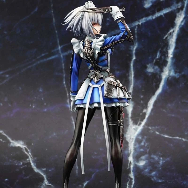 Touhou Project Sakuya Izayoi Maid GK Figure Throwing Knives Anime Statue For Collectors Fans Home Desk Display Holidays Gift