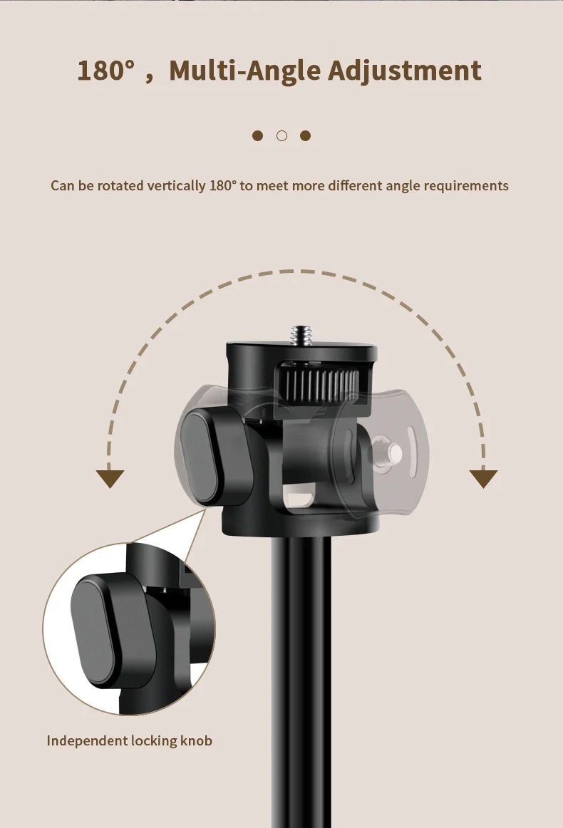 2M Portable Universal Tripod Aluminum Alloy Lamp Holder for 1/4 screw Fill Light Lightweight Camera Action Camera