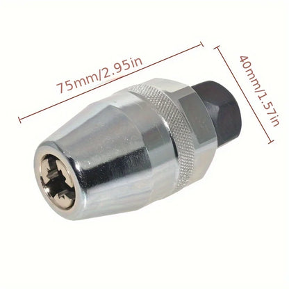 3/8" Drive Stud Extractor Socket Alloy Steel Broken Bolt Remover for 1/4"-1/2" Rounded Stripped Nuts Studs