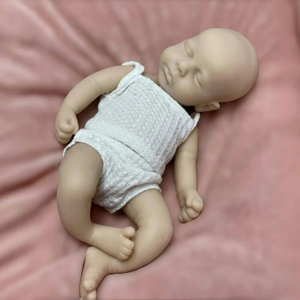 33CM Open Mount Reborn Dolls Unpainted Loulou Full Body Soft Solid Silicone Reborn Doll Reborn De Silicona Cuerpo Entero