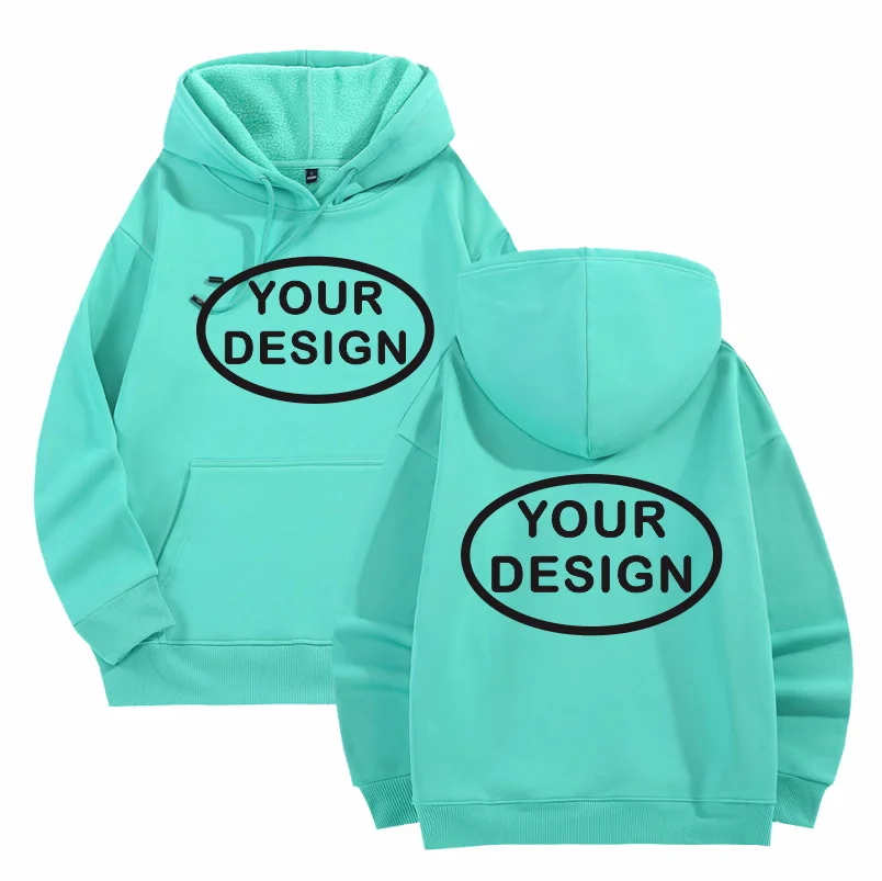 Customized Printed Men's And Women's Hoodies Loose Casual Fashion Long Sleeved Pullovers Embroidered LOGO Street Sports Shirts