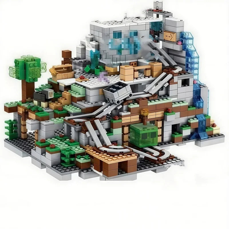 Stackable Construction Blocks Trap Cave & Island Portal Castle Kit, Perfect for Hobbyists, Best Thanksgiving & Birthday Gift
