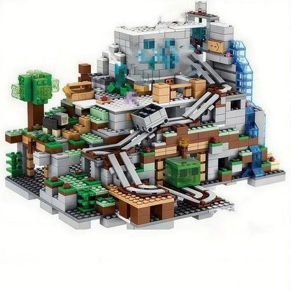 Stackable Construction Blocks Trap Cave & Island Portal Castle Kit, Perfect for Hobbyists, Best Thanksgiving & Birthday Gift