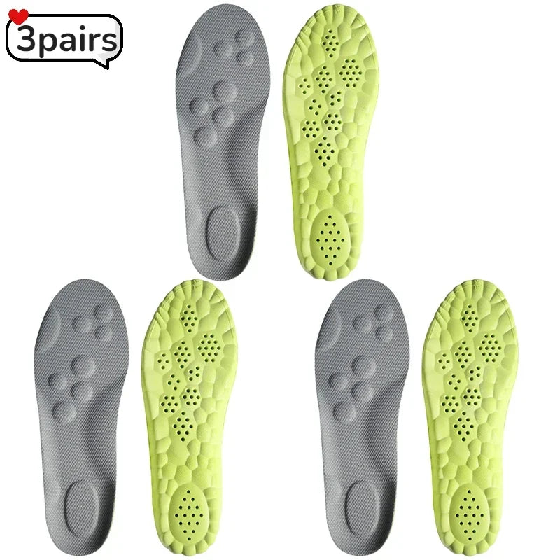 Upgrade Massage Sports Insoles Super Soft PU Insole for Feet Running Baskets Shoe Inserts Soles Arch Support Orthopedic Cushion