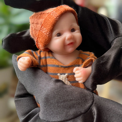 6Inch Mini Palm Reborn Doll Boys&Girls 3D Painted Whole Body Silicone Realistic Newborn Baby Doll Toys For Kids Gift Bebê Reborn