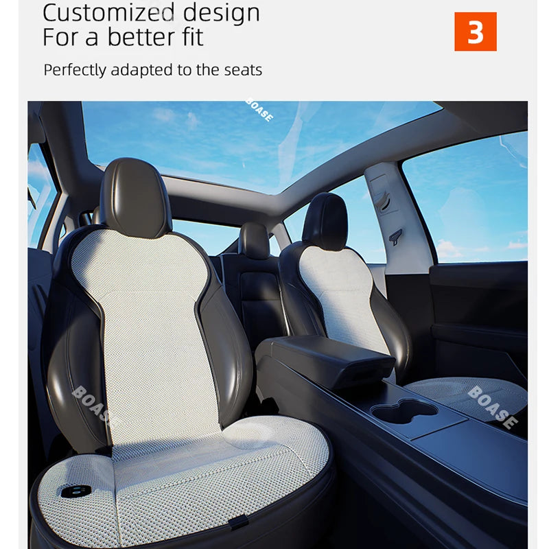 For Tesla model 3 Y ventilation Seat Cushion DC 12V Spacer Car Summer Cool Air Seat Cushion Fast Blowing Ventilation Seat Coolin