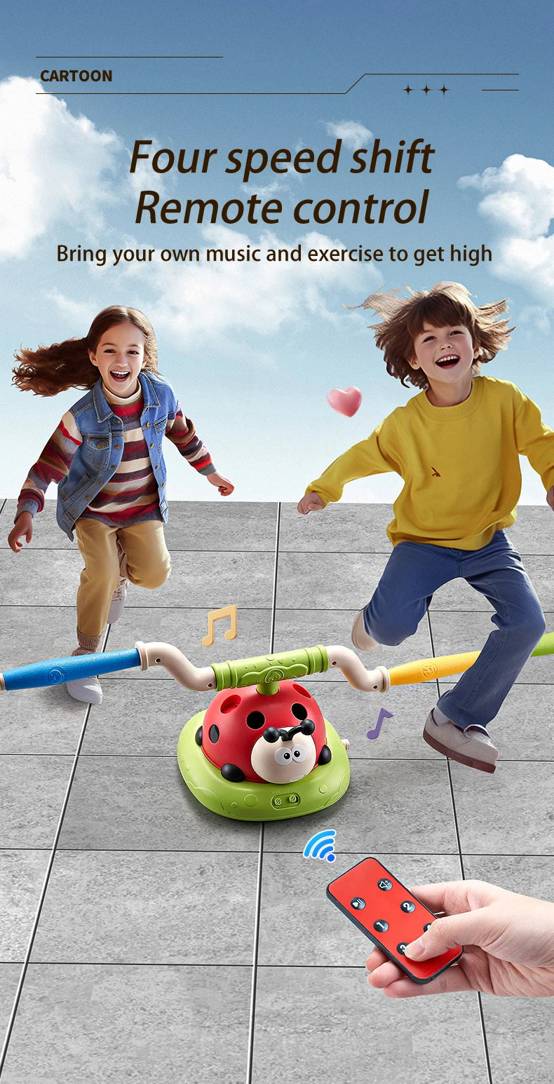 4 Styles Ladybug Multifunction Exercise Machine Ferrule Jump Rocket Launcher Toy Sports Entertainment Game Outdoor Educational