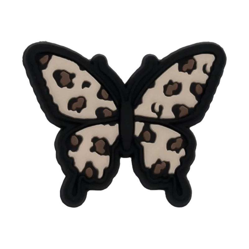 1/25pcs Leopard Print Shoe Charms for Hot Girl Women Shoe Decorations Pins Sandals Accessories Lipstick Heart Cherry Clog Buckle
