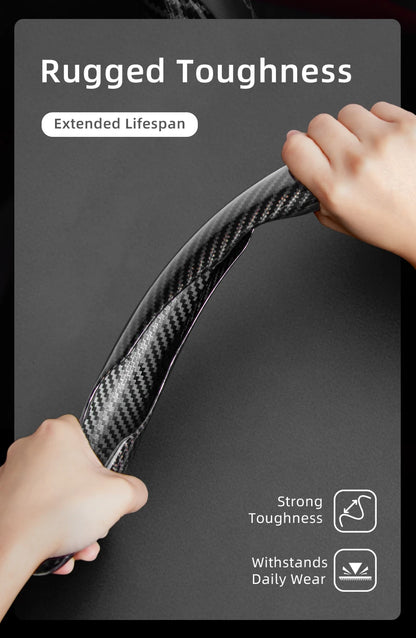 Suitable for Chery Carbon Fiber Texture Steering Wheel Cover with Segmented Quick-Release Design, Durable, for Models Such as Tiggo 2 3 4 7 8 9 Pro Max Csh Arrizo 6 Cross C5 J6 E5 Omoda 5 Gt Eq7