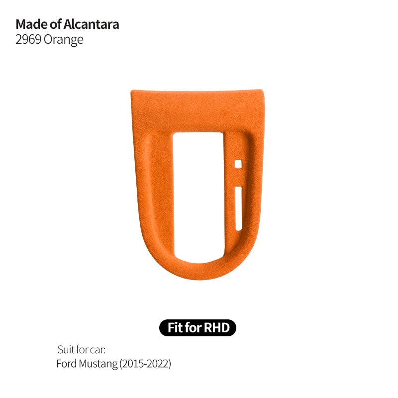 Made of Alcantara For Mustang Car Center Console Gear Shift Panel Trim Sticker and Gear Shift Boot Cover Interior Accessories