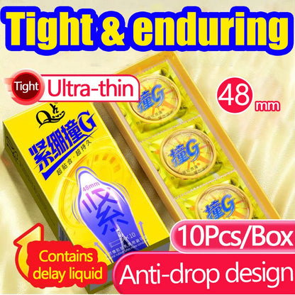 48mm Small Fits Condom for Male Long-lasting Ultra-thin Penis Sleeves Delayed Ejaculation Sex Toys  Adults Sexual Product