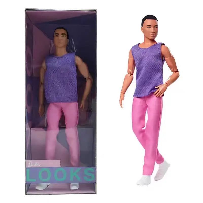 Authentic Barbie Looks Series Fashion Collection Dolls Black High Sister Collection Items Girls' Social Multi Joint Play Toys
