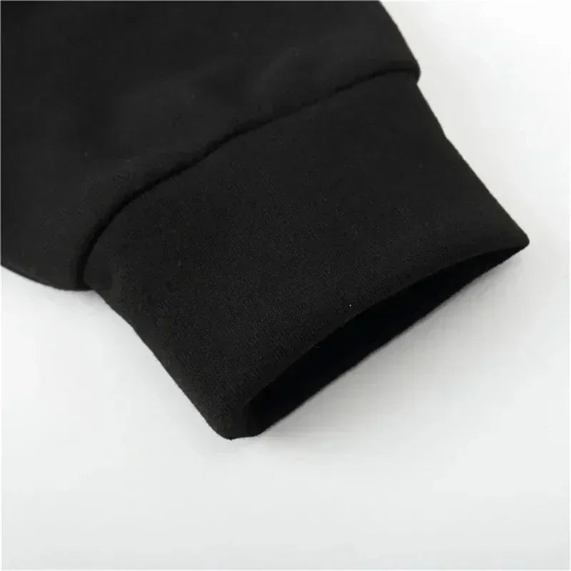 fashion Print Autumn winter models Men's windproof Warm Cotton Oversized Hoodie Outdoor Commuter Women's High Elastic Top
