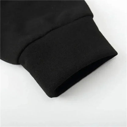 fashion Print Autumn winter models Men's windproof Warm Cotton Oversized Hoodie Outdoor Commuter Women's High Elastic Top