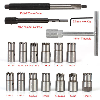 Car Diesel Injector Seat Cutter Set Oil Nozzle Reamer Carbon Remover Clean Kit Auto Repair Tool Automotive Accessories Universal
